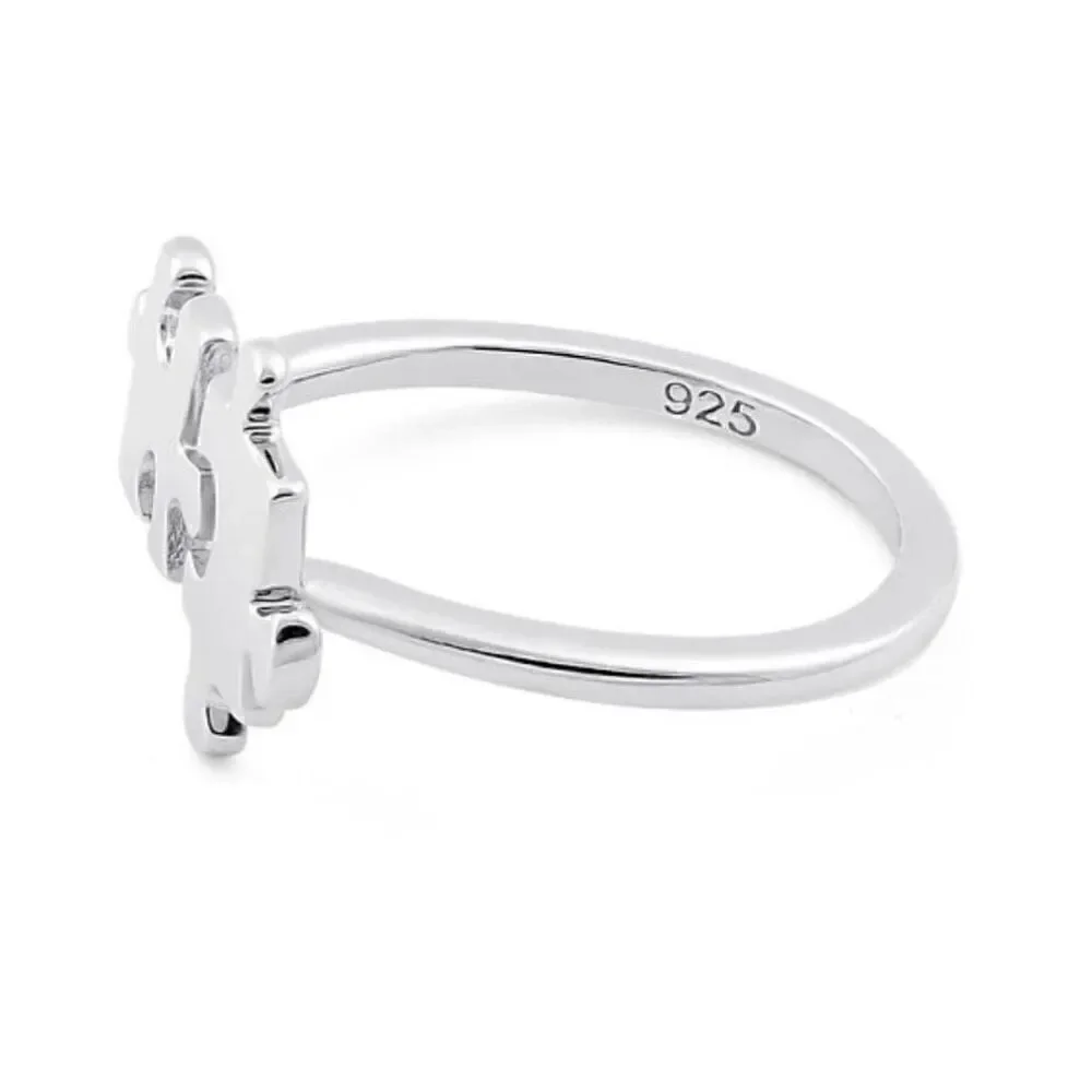 Sterling Silver Jigsaw Pieces Ring New